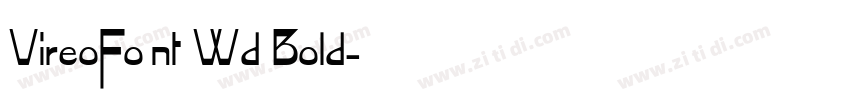 VireoFont Wd Bold字体转换